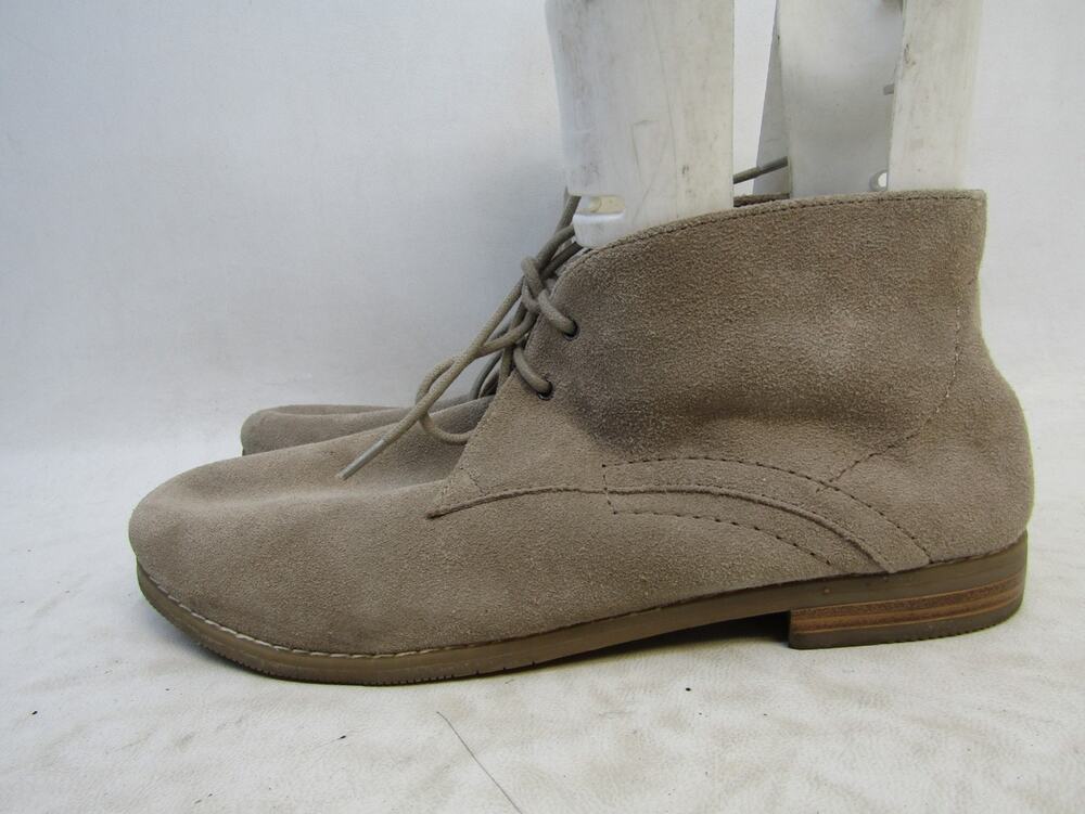 Franco Sarto Womens Size 6 Beige Suede Lace Up Ankle Fashion Boots Booties